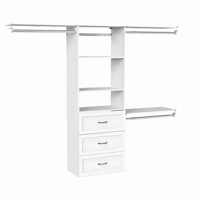 25 in. Suite Symphony Hanging Tower with 3 Top Shelves & 3 Drawers Kit - ClosetMaid