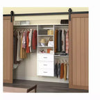 Organisateur de placard modulaire blanc – 3 tiroirs et 3 étagères, 1 personne