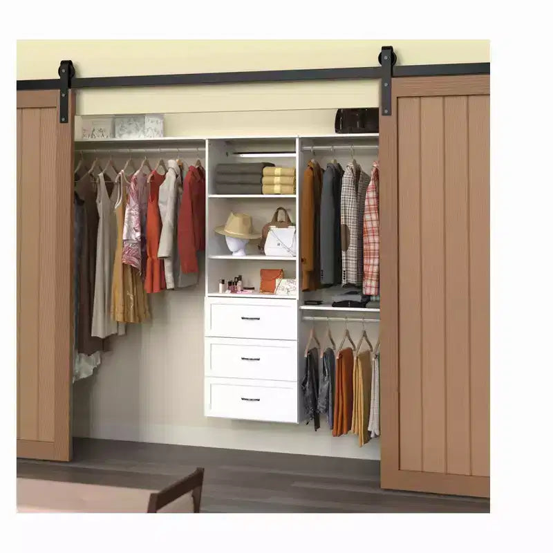 Organisateur de placard modulaire blanc – 3 tiroirs et 3 étagères, 1 personne