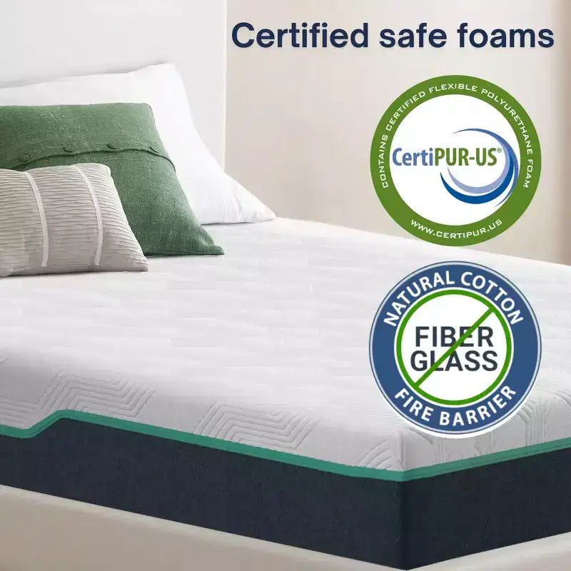 Matelas en gel mousse ferme blanc – Grand lit/Très grand lit, 2 personnes