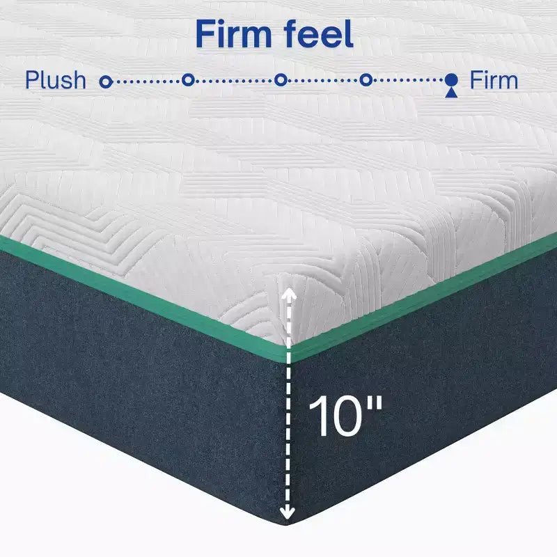 Matelas en gel mousse ferme blanc – Grand lit/Très grand lit, 2 personnes