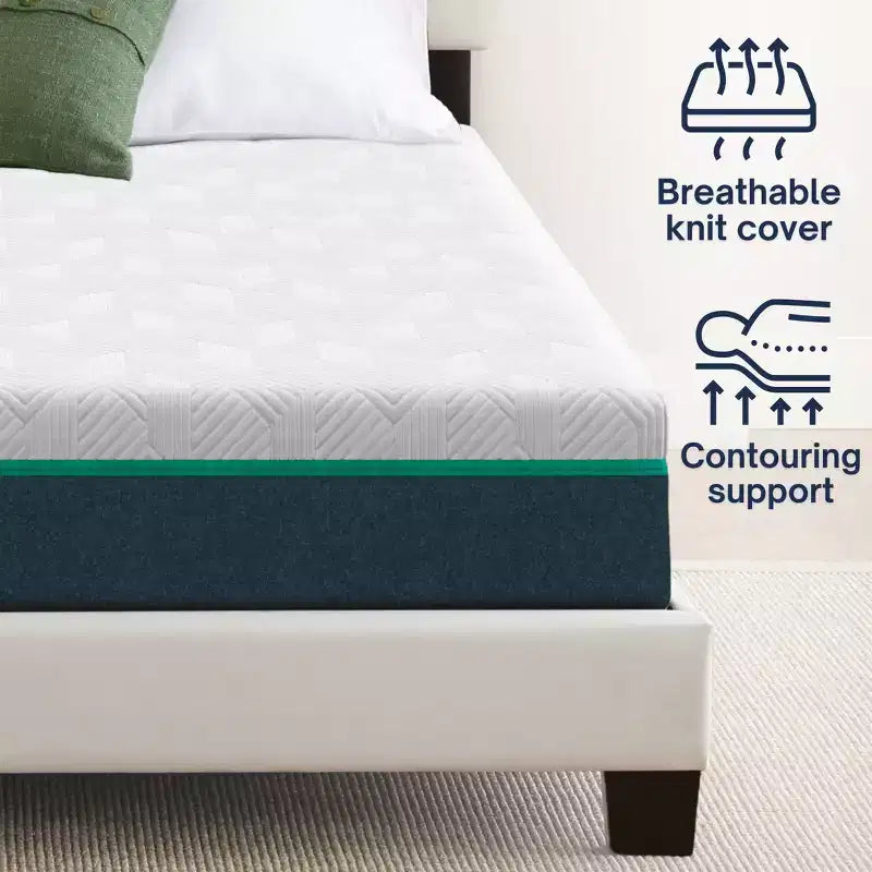 Matelas en gel mousse ferme blanc – Grand lit/Très grand lit, 2 personnes