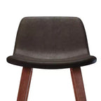 Lot de 2 tabourets de bar 66 cm Maire marron vieilli – WyndenHall : style urbain rétro, dossier bas, pieds en bois courbé