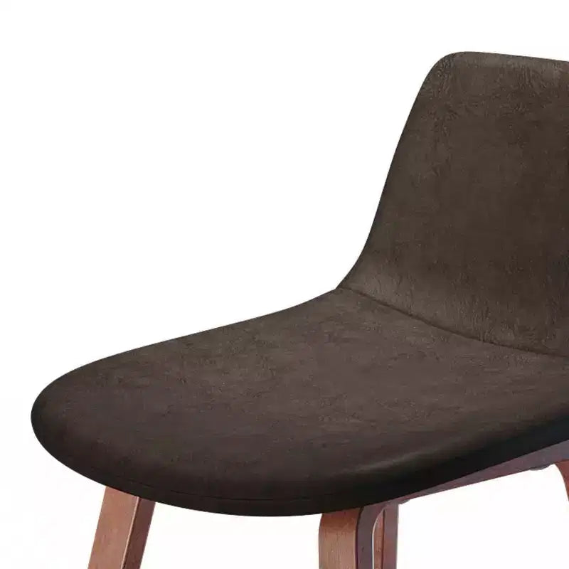 Lot de 2 tabourets de bar 66 cm Maire marron vieilli – WyndenHall : style urbain rétro, dossier bas, pieds en bois courbé