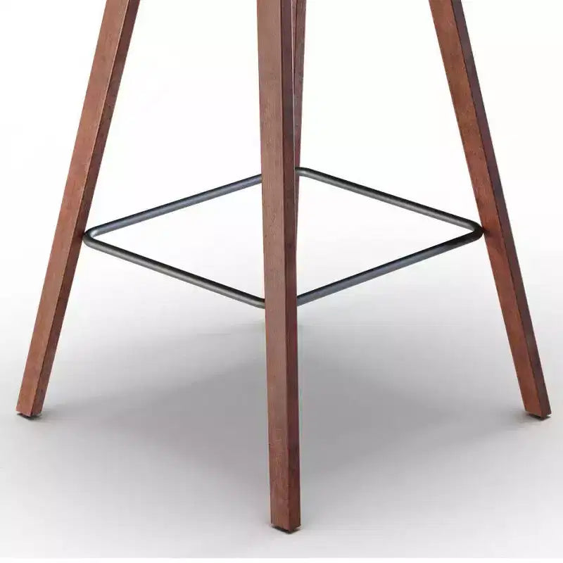 Lot de 2 tabourets de bar 66 cm Maire marron vieilli – WyndenHall : style urbain rétro, dossier bas, pieds en bois courbé