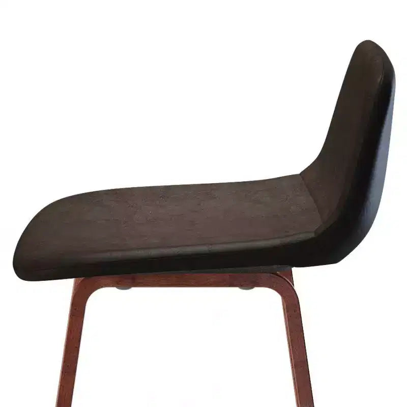Lot de 2 tabourets de bar 66 cm Maire marron vieilli – WyndenHall : style urbain rétro, dossier bas, pieds en bois courbé