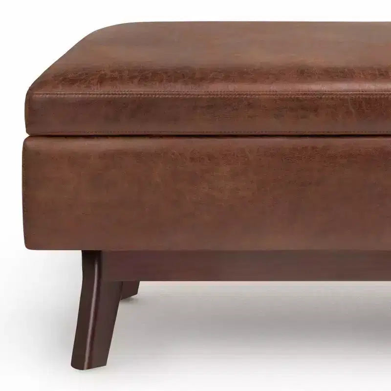 Petit pouf de rangement rectangulaire et bancs Ethan - WyndenHall
