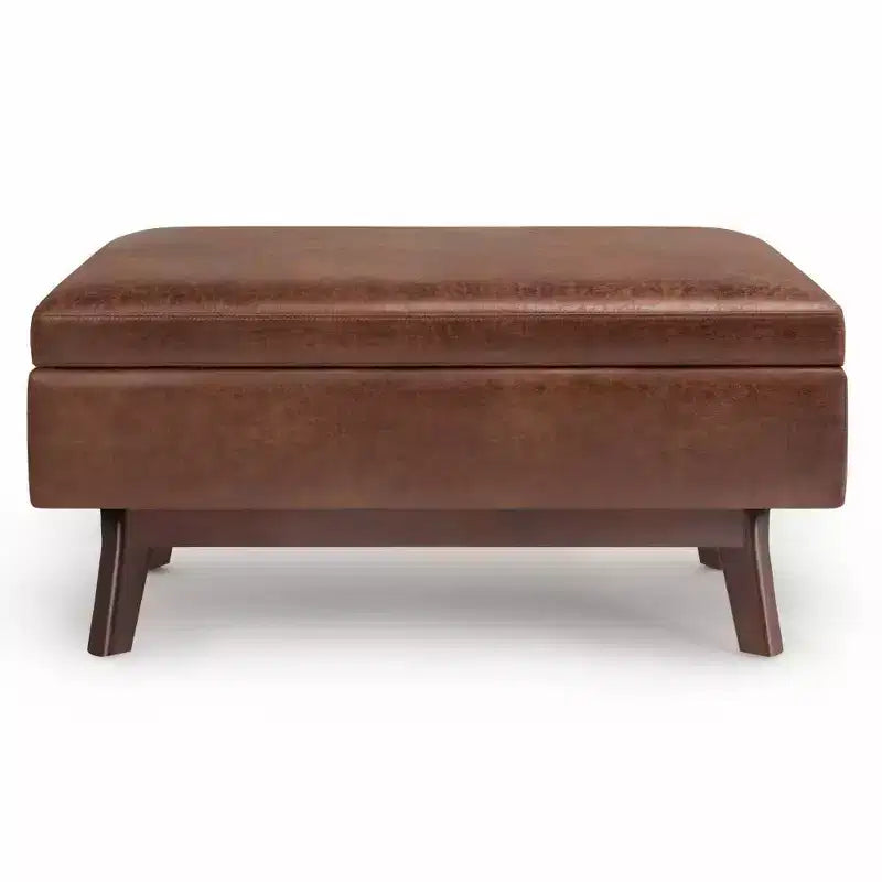 Petit pouf de rangement rectangulaire et bancs Ethan - WyndenHall