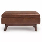 Petit pouf de rangement rectangulaire et bancs Ethan - WyndenHall