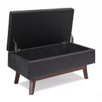 Petit pouf de rangement rectangulaire et bancs Ethan - WyndenHall