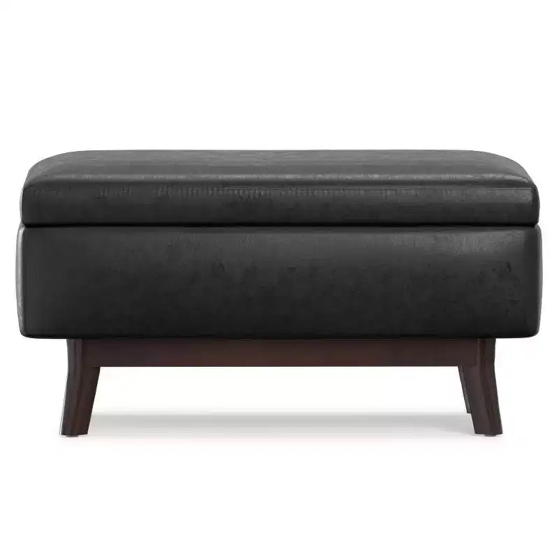 Petit pouf de rangement rectangulaire et bancs Ethan - WyndenHall