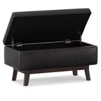 Petit pouf de rangement rectangulaire et bancs Ethan - WyndenHall