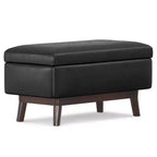 Petit pouf de rangement rectangulaire et bancs Ethan - WyndenHall