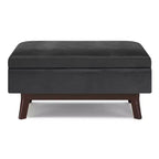 Petit pouf de rangement rectangulaire et bancs Ethan - WyndenHall