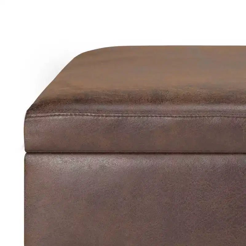 Petit pouf de rangement rectangulaire et bancs Ethan - WyndenHall