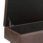 Petit pouf de rangement rectangulaire et bancs Ethan - WyndenHall