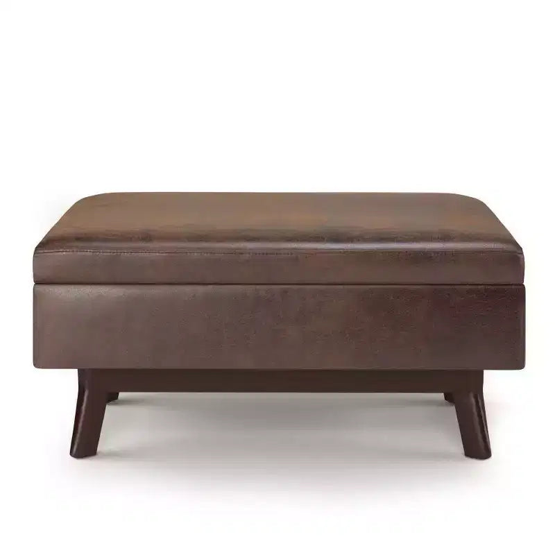 Petit pouf de rangement rectangulaire et bancs Ethan - WyndenHall
