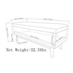 Petit pouf de rangement rectangulaire et bancs Ethan - WyndenHall