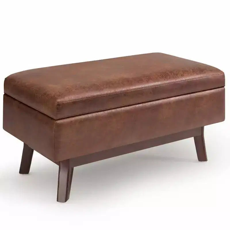 Petit pouf de rangement rectangulaire et bancs Ethan - WyndenHall