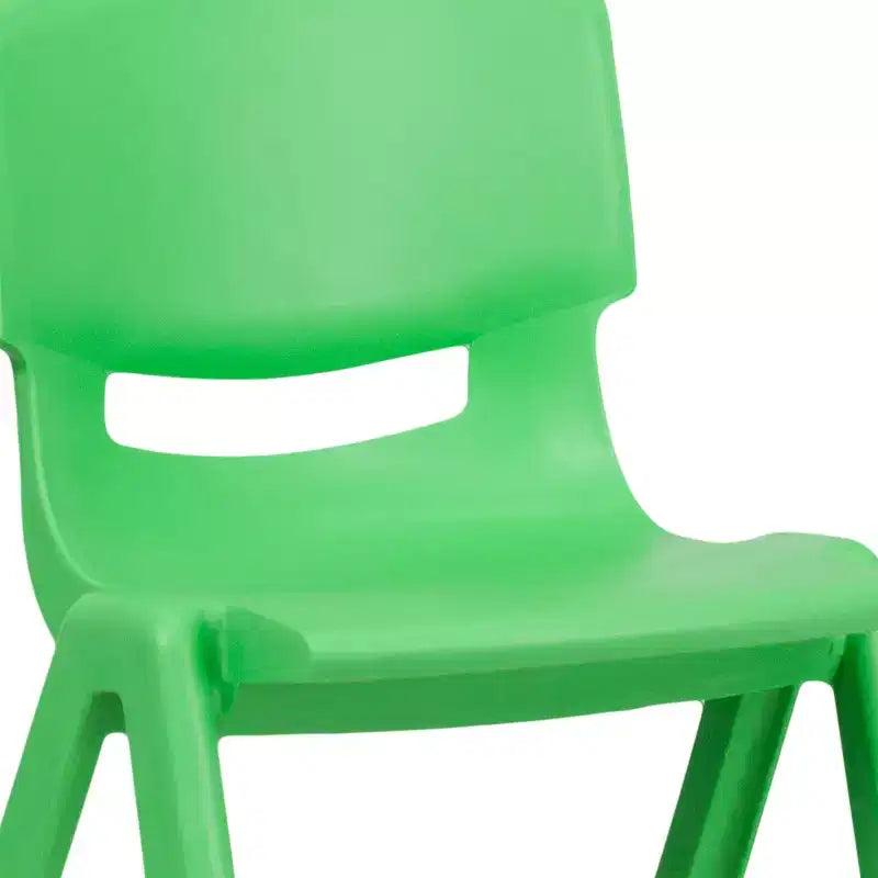 Lot de 2 chaises empilables sans accoudoirs pour enfants – Bleu / Vert / Naturel / Rouge