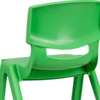 Lot de 2 chaises empilables sans accoudoirs pour enfants – Bleu / Vert / Naturel / Rouge