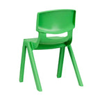 Lot de 2 chaises empilables sans accoudoirs pour enfants – Bleu / Vert / Naturel / Rouge