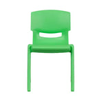 Lot de 2 chaises empilables sans accoudoirs pour enfants – Bleu / Vert / Naturel / Rouge