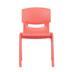 Lot de 2 chaises empilables sans accoudoirs pour enfants – Bleu / Vert / Naturel / Rouge