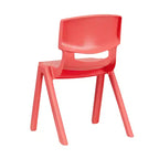 Lot de 2 chaises empilables sans accoudoirs pour enfants – Bleu / Vert / Naturel / Rouge