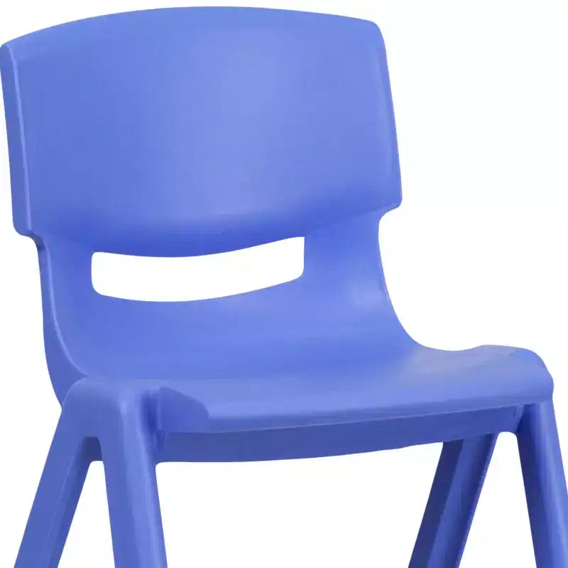 Lot de 2 chaises empilables sans accoudoirs pour enfants – Bleu / Vert / Naturel / Rouge