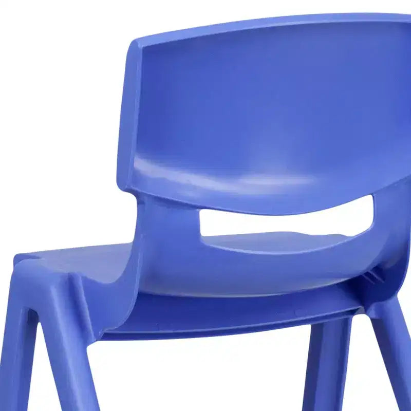 Lot de 2 chaises empilables sans accoudoirs pour enfants – Bleu / Vert / Naturel / Rouge