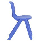 Lot de 2 chaises empilables sans accoudoirs pour enfants – Bleu / Vert / Naturel / Rouge